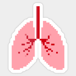 Lungs Pixel Art Sticker